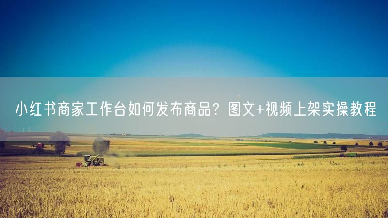 小红书商家工作台如何发布商品？图文+视频上架实操教程