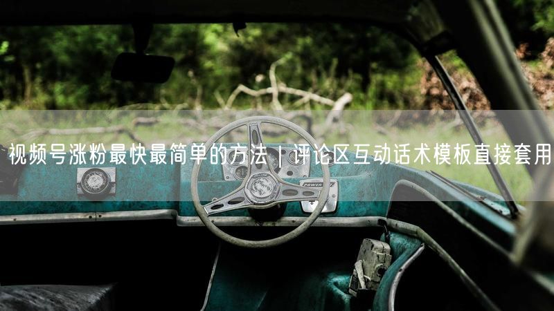 视频号涨粉最快最简单的方法|评论区互动话术模板直接套用