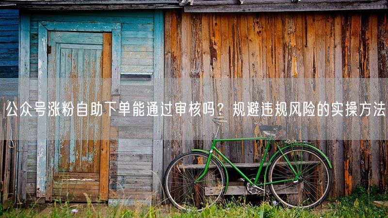 公众号涨粉自助下单能通过审核吗？规避违规风险的实操方法